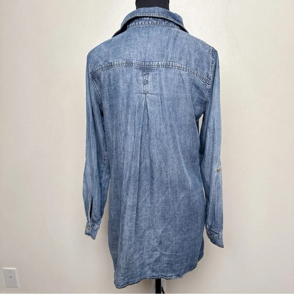 Cloth & Stone Womens Xsmall Chambray Button Shirt - Picture 3 of 16